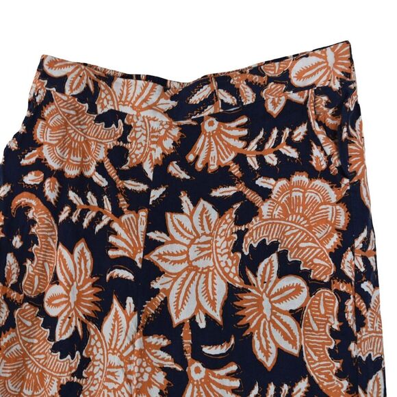 Christian Siriano Tropical  Linen Blend Floral Pants XL Pull-On Boho Wide Leg - Picture 3 of 9